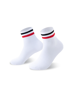 【10A级抗菌】3双白色学生袜通勤白袜运动袜男女短中筒跑步透气