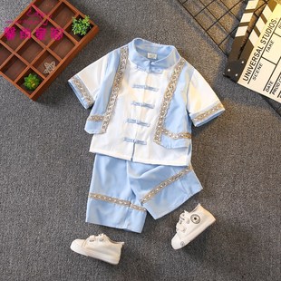 汉服男童夏季民族服装2025新款少数民族三月三壮族傣族舞蹈演出服