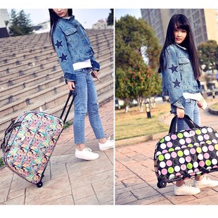 大容量拉杆包折叠旅行袋女手提行李包防水男拉杆袋登机旅行包韩