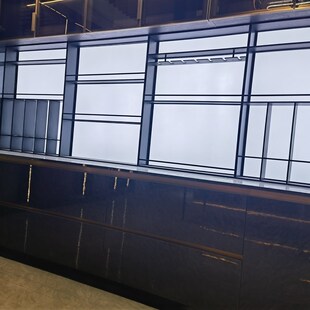 背板发光铝合金带灯厨房发光置物架台面落地调料架悬浮金属收纳架