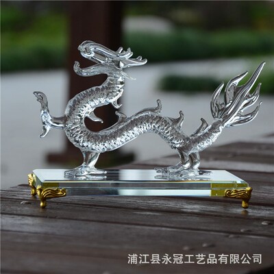 水晶12生肖摆件 水晶十二生肖水晶生肖工艺品摆 鼠牛兔龙鸡狗马猴
