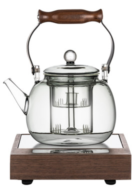 电陶炉茶自动黑灰色玻璃煮茶壶烧全壶电热蒸生茶器一体养煮壶家用
