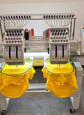 1202CT叶氏2头12针电脑绣花机三合一功能工业加工刺绣机大豪电控