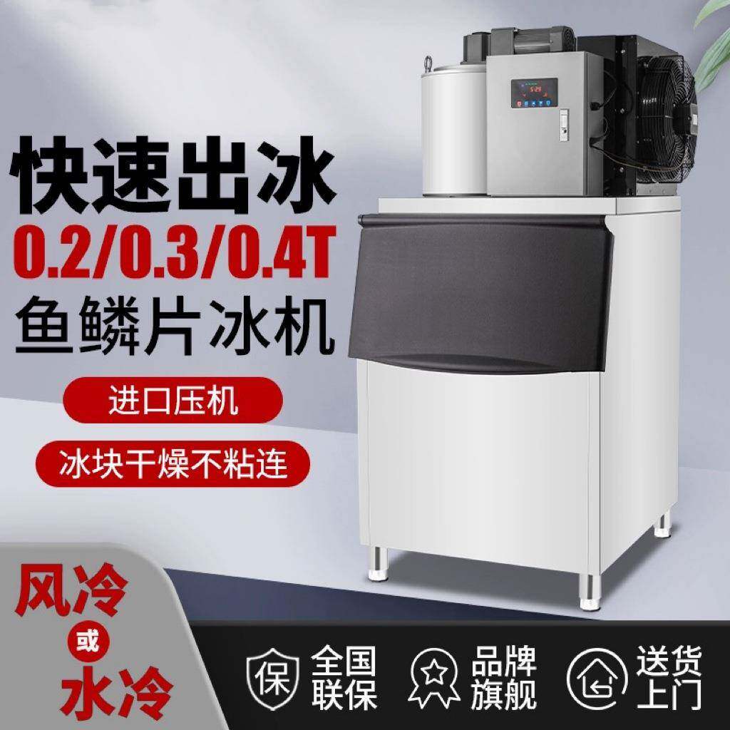 跨境片冰机商用200-500kg超市制冰机海鲜自助餐火锅店冰片机