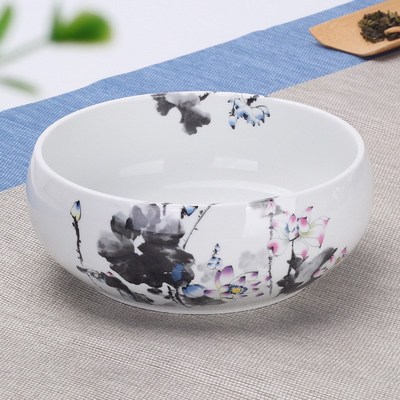 创意潮流时尚烟灰缸大号 家用客厅中式复古陶瓷花盆 多功能茶渣缸