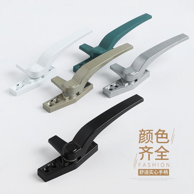 铝合金门窗户单点推拉门锁扣执手塑钢窗配件拉手平开外开把手卡扣