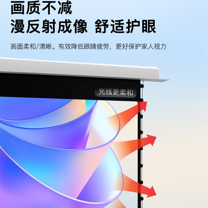 极米投影仪幕布 坚果嵌入式投影幕布隐藏式天花幕布当贝8k抗光4k