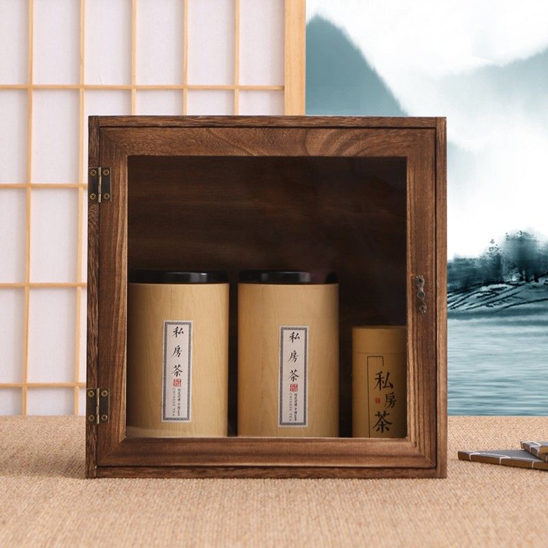 实木桌面茶具收纳盒自由组合格子柜防尘品整理盒茶叶茶杯盒子,收纳整理,桌面收纳盒,淘宝优惠券,粉丝福利购,淘宝优惠卷