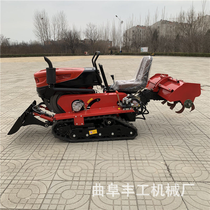 乘坐式履带微耕机农业大棚小型旋耕松土机果园农田翻土机起隆机