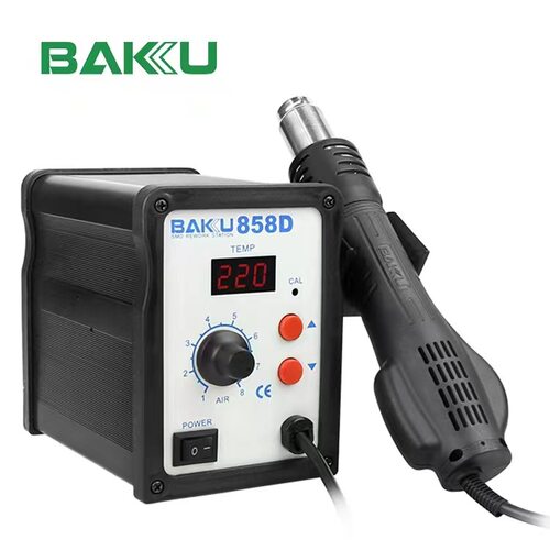 巴酷BK-858D热风枪数显电焊台手机数码维修可调温拆焊台配风枪嘴