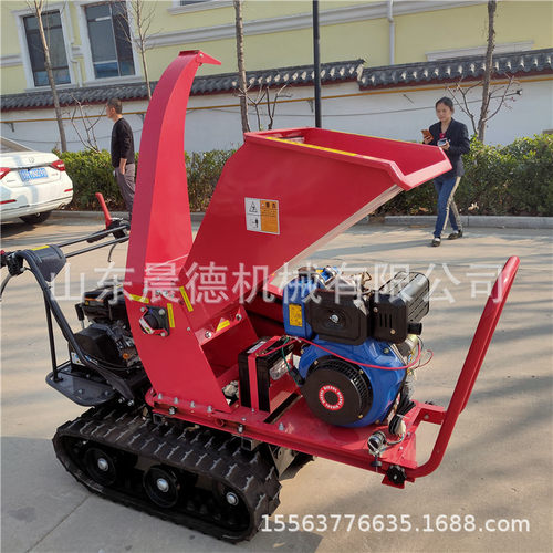 果园枝条回收木材破碎 小型家用电动汽油柴油碎枝树枝粉碎机