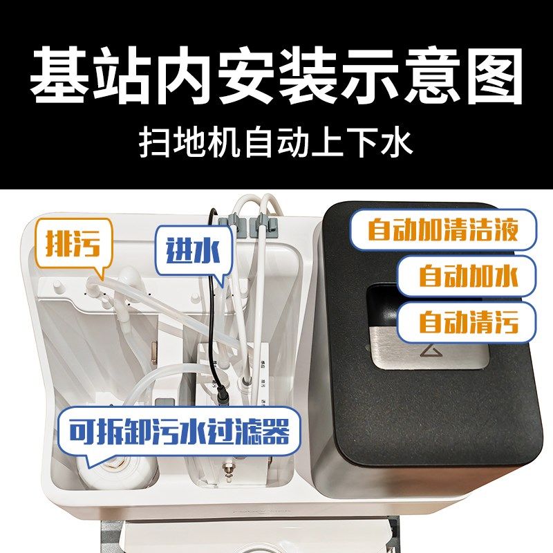 适配装头G10G10S置20自动上下水改石模块装G扫地拖地机器人配件