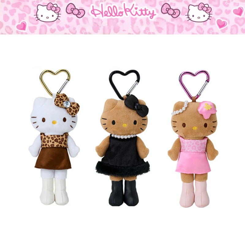 现货长腿黑皮hellokitty包挂件女豹纹钥匙扣50周年中古送生日礼物,服饰配件/皮带/帽子/围巾,包挂件,淘宝优惠券,粉丝福利购,淘宝优惠卷