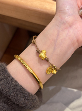 S925招财小马中式编绳手链