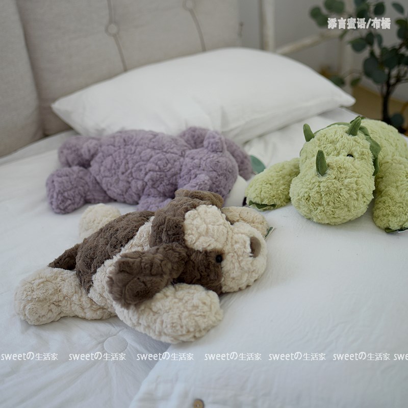 可爱动物毛绒玩具狗安抚公仔恐龙玩偶宿舍睡觉抱枕午休枕大象礼物