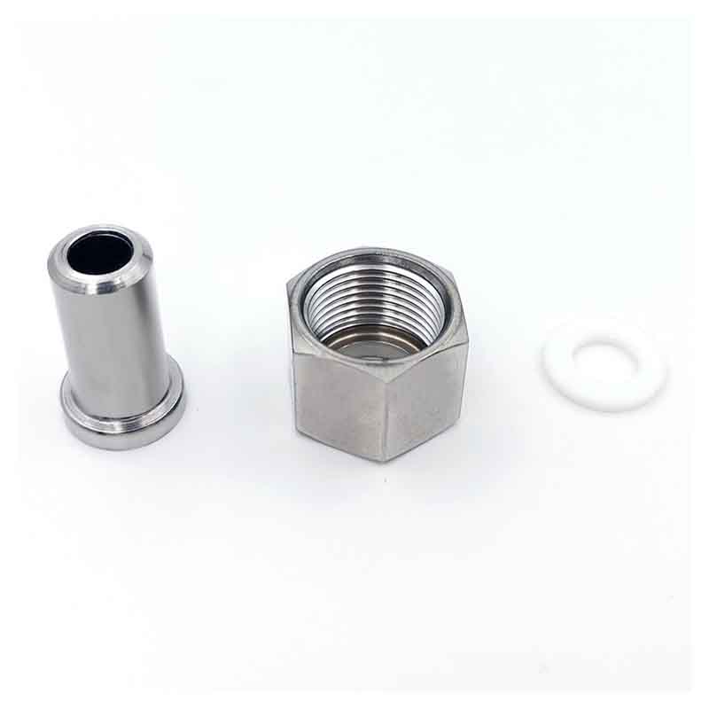 304不锈钢压力表接头公制内螺纹转换焊管活接头对焊式M30/M42/M52