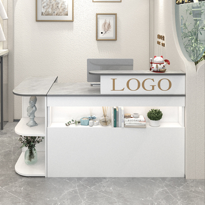 收银台转角服装店小型店铺吧台桌简约现代女装理发店前台接待柜台