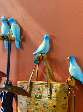 网红小鸟挂钩可爱衣帽钩进门玄关入户创意装饰墙上钥匙雨伞衣帽钩