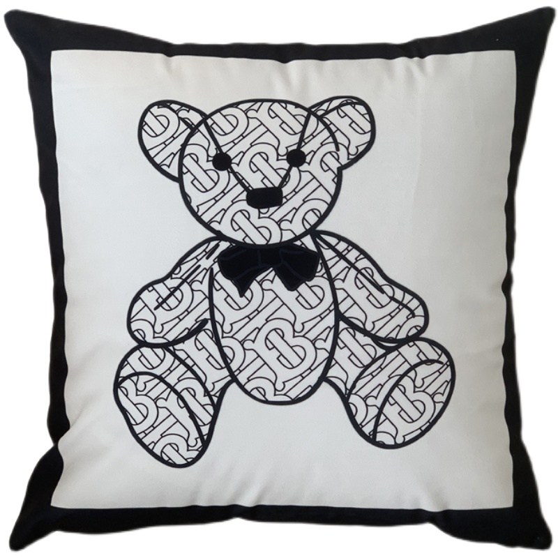 新款可爱熊抱枕沙发卧室靠垫客厅床头毛绒汽车靠枕含芯布艺枕套