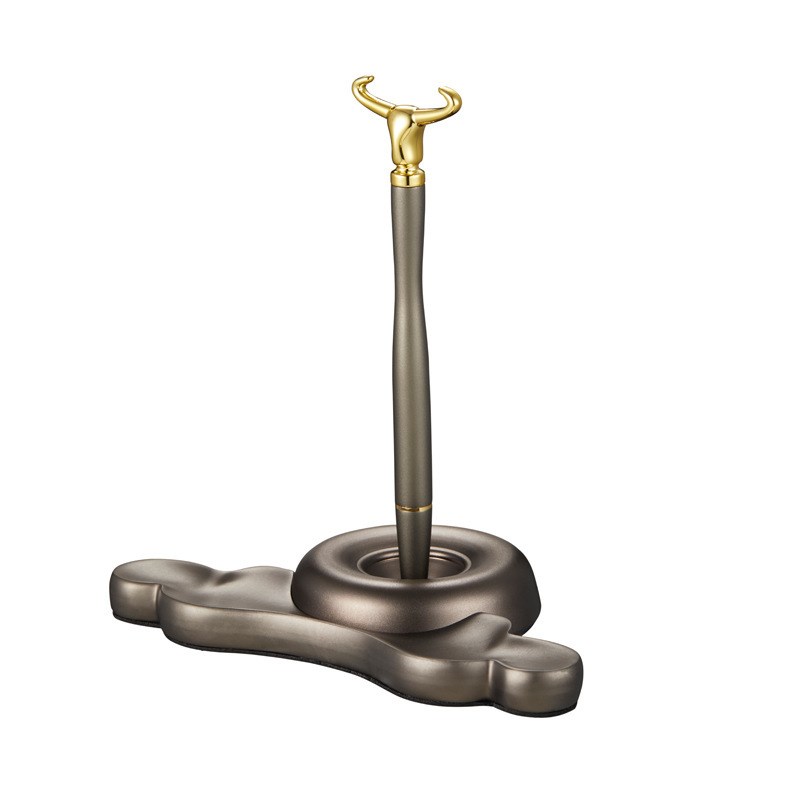 磁悬浮不倒笔自立笔不倒陀螺地心引力金属桌面摆件刻字生日礼物