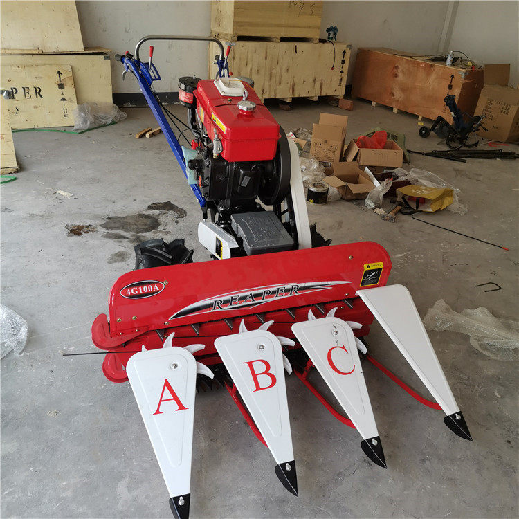 4GL-100型割晒机手扶一体式柴油6.6马力水稻小麦单侧铺放割晒机