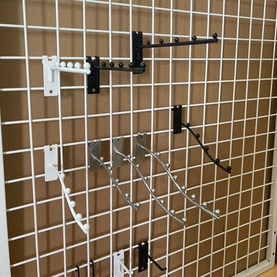 白色网片挂钩网钩黑色挂网五珠挂架网架服装正挂S型钩子饰品直钩