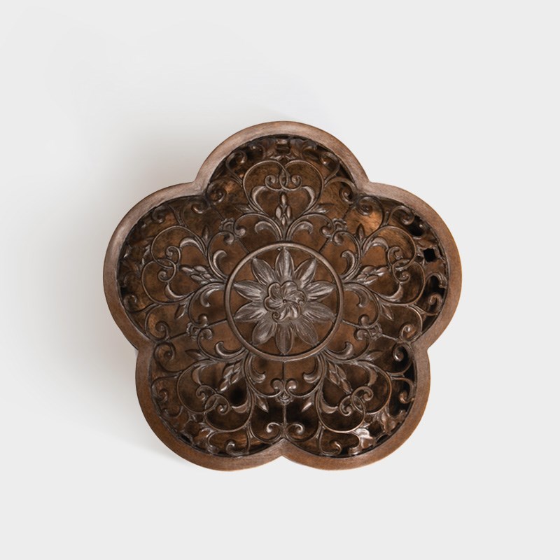 庆松堂苏工名家胡庆松制紫铜梅复古熏打香篆香薰