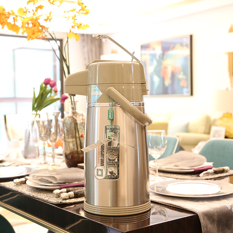 新家园气压瓶按压式热水瓶家用大容量保温壶玻璃红胆热水壶,餐饮具,保温壶,淘宝优惠券,粉丝福利购,淘宝优惠卷