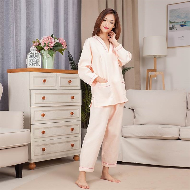 长袖长裤汗蒸服服纳米桑拿情侣套装足浴大码服全棉长款加厚纯棉