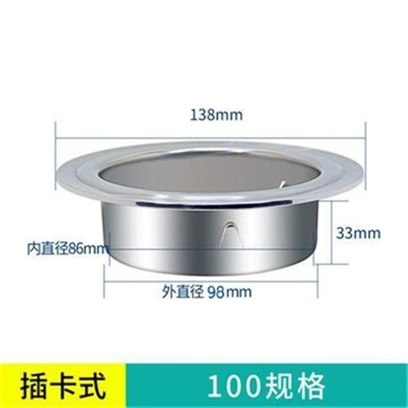 不锈钢装饰盖圆形墙孔遮丑盖燃气热水器排烟管道空调孔出线孔护口