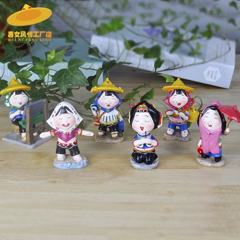 惠安女摆件闽南泉州厦门旅游纪念礼品人物树脂工艺桌面家居装饰品