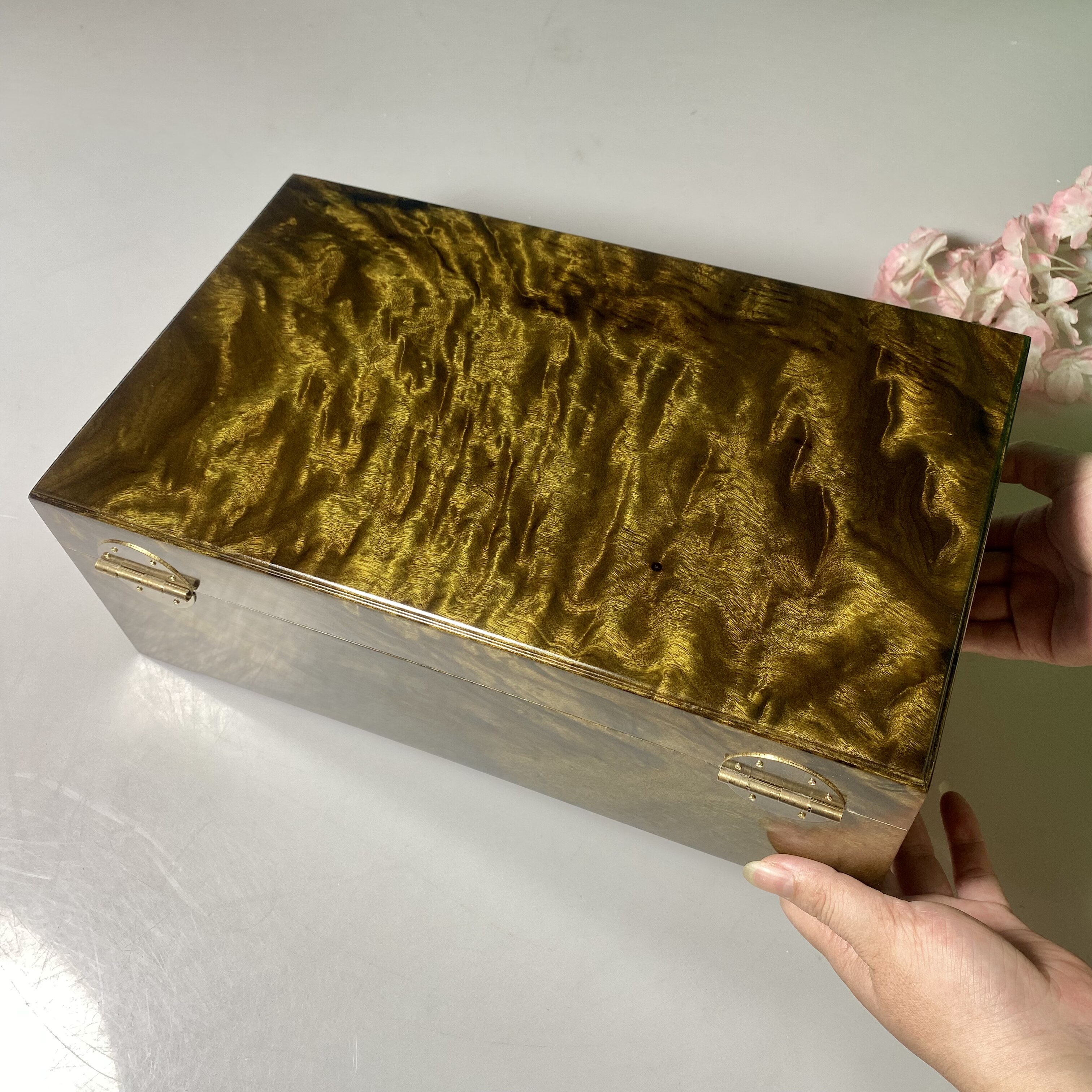 金丝楠木阴沉木带锁首饰盒