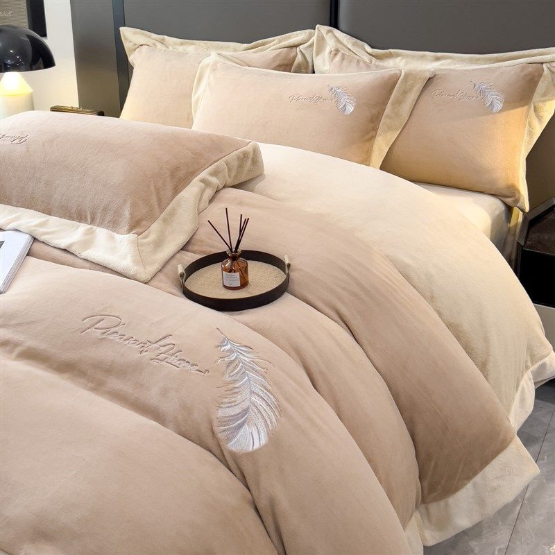 新款冬季加厚保暖双面加绒床品,床上用品,学生床品套件,淘宝优惠券,粉丝福利购,淘宝优惠卷