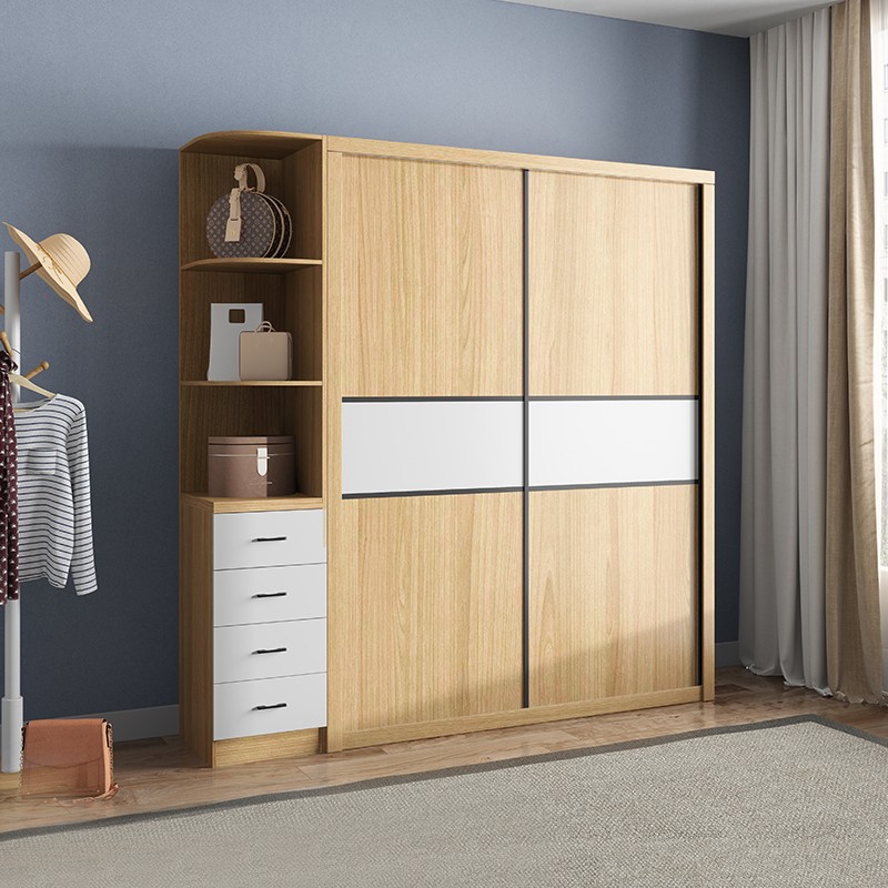 推拉门衣柜现代简约简易柜子家用卧室出租房储物经济型收纳大衣橱