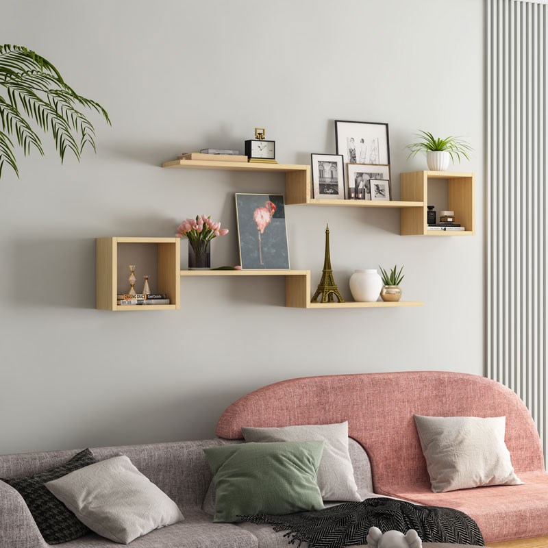 墙上墙面客厅装饰架儿童书架卧室墙壁架子板挂式吊柜