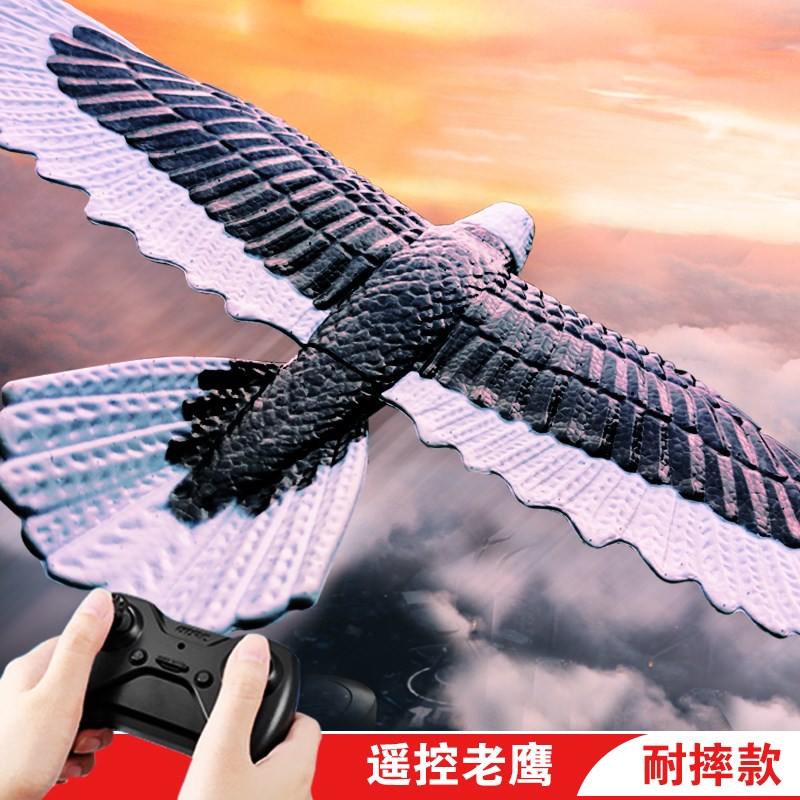 遥控飞机小飞鸟老鹰能飞电动航模固定翼滑翔机网红动物飞行器