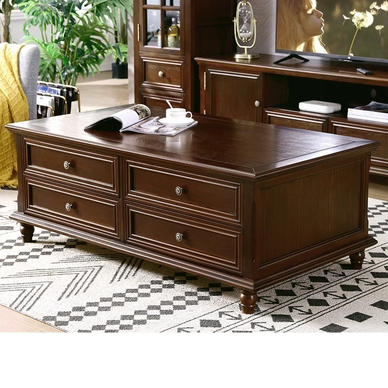 逸家实木茶几简约小户型整装家具柜茶几组合套装小