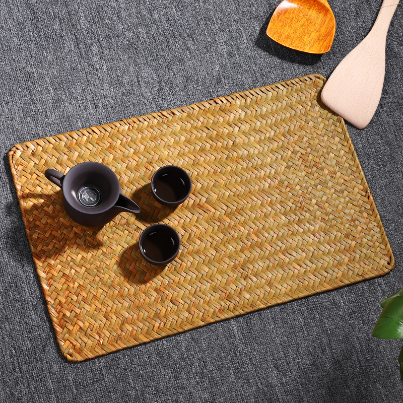 餐垫家用隔热垫碗垫防烫杯垫简约手工编织茶席餐桌垫子织草
