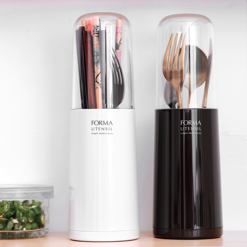 ASVE筷勺笼 带盖防尘沥水筷子筒 筷子篓家用叉勺筷收纳架