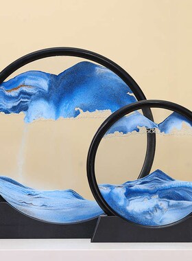 创意沙漏摆件轻奢流沙解压画电视酒柜客厅装饰品办公桌面乔迁礼品