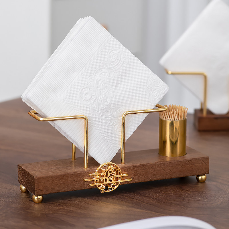 新中式西餐厅胡桃色纸巾架托实木酒店民宿立式多功能牙签盒餐巾座,收纳整理,纸巾盒,淘宝优惠券,粉丝福利购,淘宝优惠卷