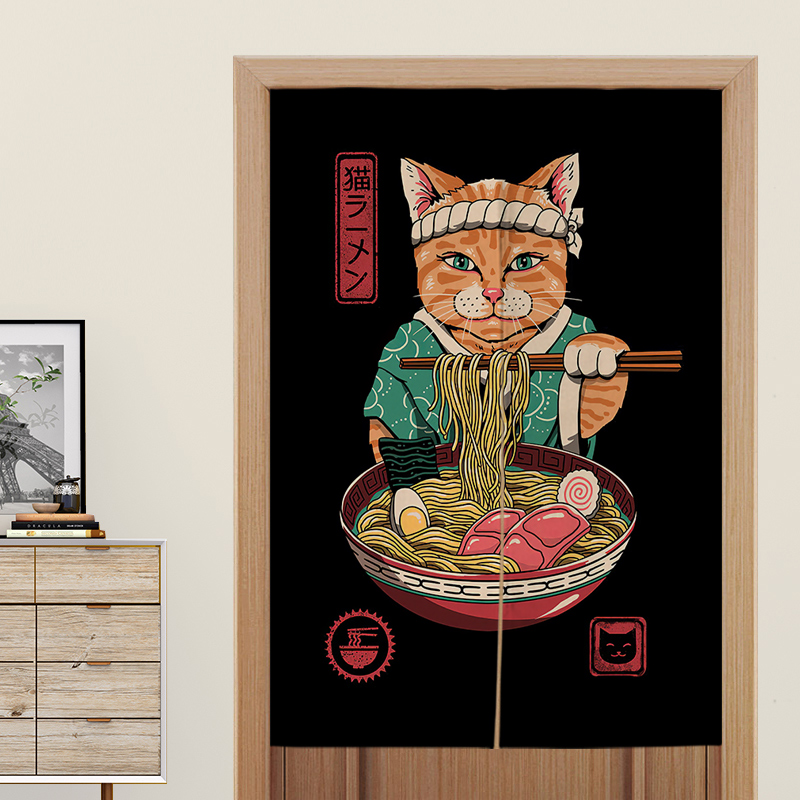 日式门帘浮世绘和风隔断帘寿司料理店帘子饭店商用帘子酒馆装饰帘