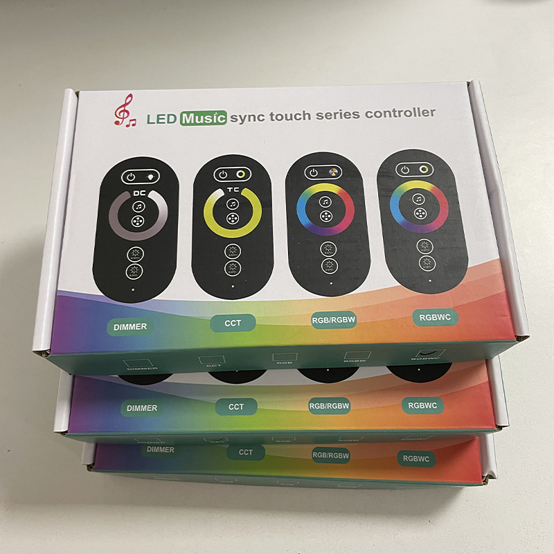 LED调光控制器网线同步音乐律动全彩RGBWC双色灯带灯条遥控控制器