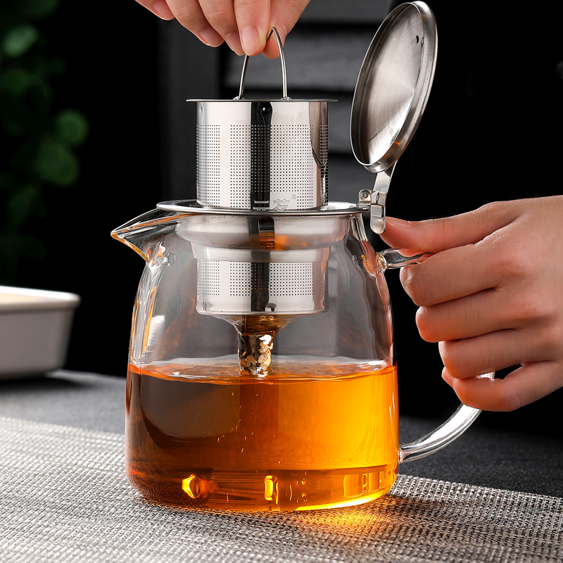 耐高温加厚玻璃泡茶壶单壶家用煮茶器套装黑茶普洱专用电陶炉茶具