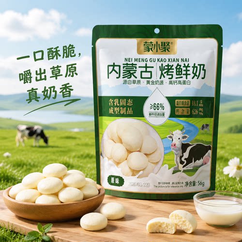 蒙小聚烤鲜奶皮子内蒙古特产零食