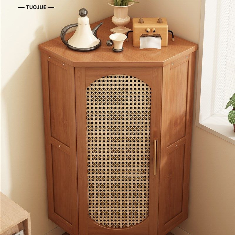 角落客厅家用三角柜子墙角非实木覆古储物柜多层边角收纳柜,住宅家具,角柜,淘宝优惠券,粉丝福利购,淘宝优惠卷