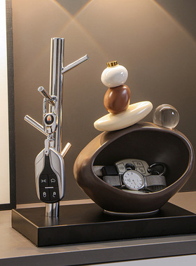 石来运转钥匙收纳玄关摆件入户客厅电视柜家居装饰品乔迁礼物