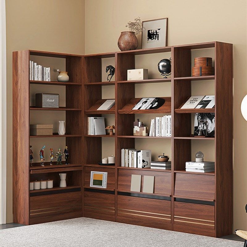 中古风书柜储物柜一体落地客厅靠墙陈列展示架转角模块柜子,住宅家具,餐边柜,淘宝优惠券,粉丝福利购,淘宝优惠卷