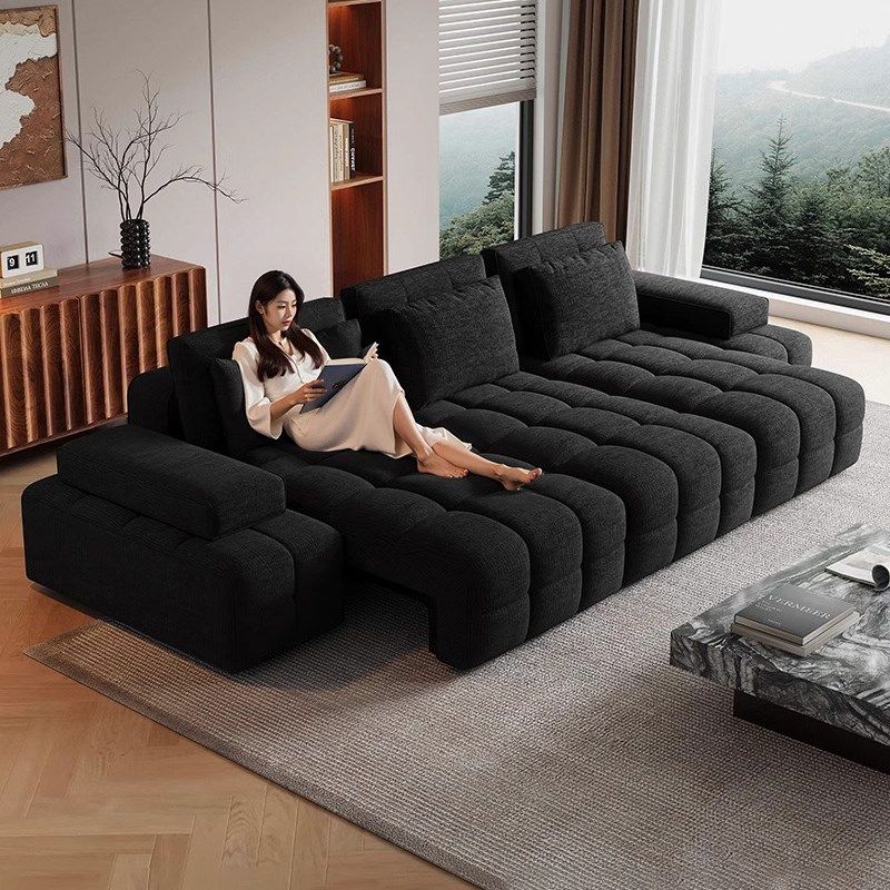 高档别墅大平层横厅大户型客厅雪尼尔斯布艺沙发直排,住宅家具,功能沙发,淘宝优惠券,粉丝福利购,淘宝优惠卷