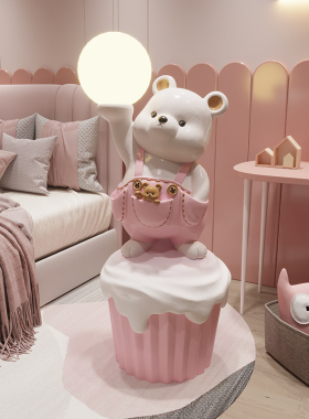 暴力熊客厅大型电视柜沙发旁卧室床头落地灯装饰搬家礼物摆件